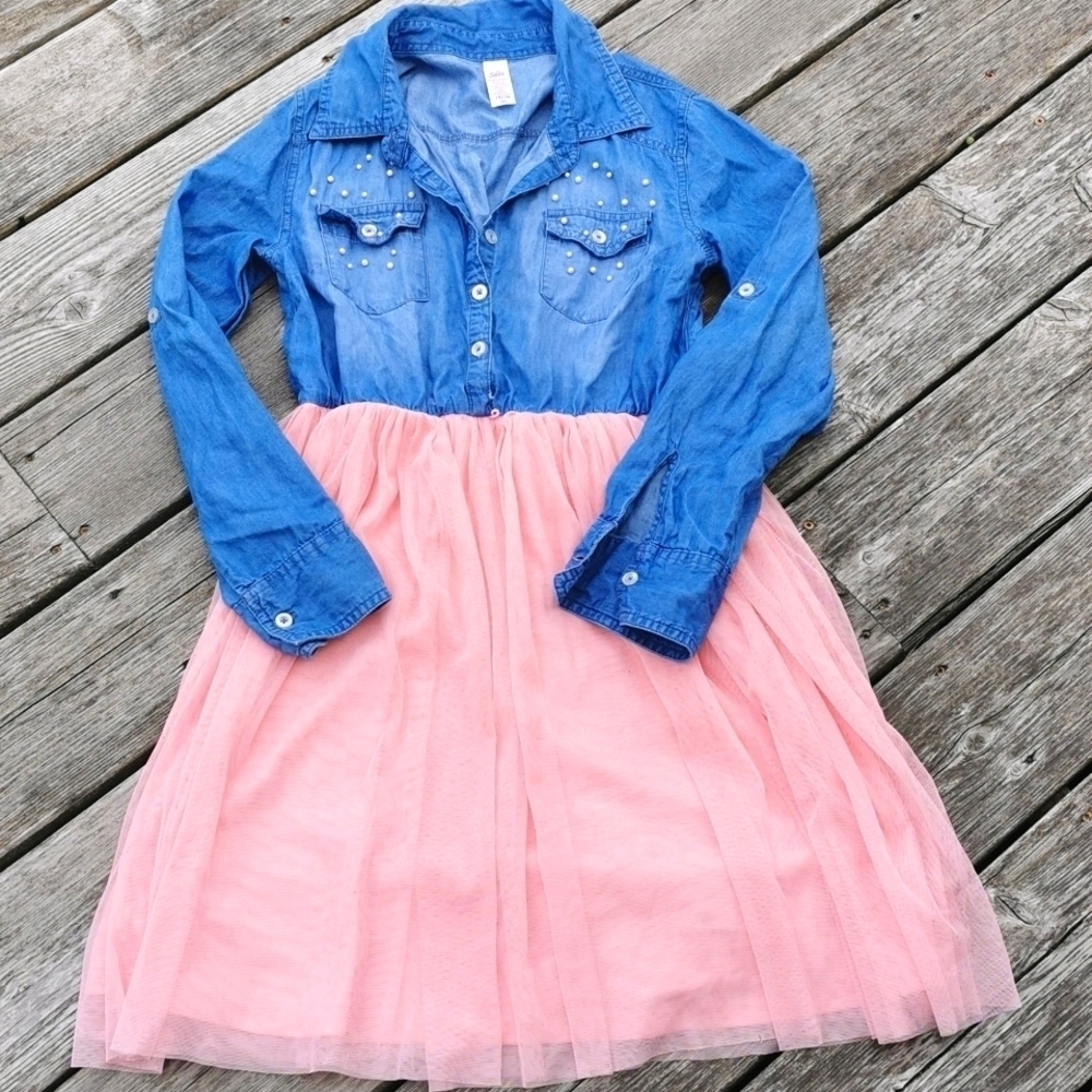 Denim Justice girls dress. Size 14/16. EUC